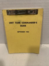 vintage US Army "Unit Tank Commander's Guide" from September 1982