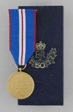 Authentic 2002 Canadian Queen Elizabeth II Golden Jubilee Medal In Box picture