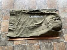 Vintage US Military Olive Green Canvas Large Duffle Bag Heavy Duty picture