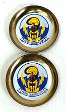 Vintage US Navy VP-8 Tigers Small Brass Dishes picture