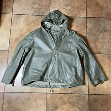 Vintage WW2 USN Parka Wet Foul Weather Jacket Pullover 40s US Navy Rain Coat picture