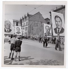 1953 East Berlin May Day Parade Carrying Portriats of New Red Leaders News Photo