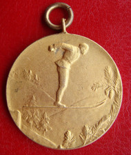 RARE ROMANIA KINGDOM MILITARY MOUNTAIN HUNTERS Bronze SPORT AWARD MEDAL