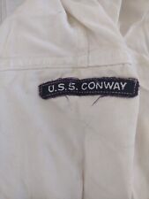 USS Conway Vintage U.S. Navy Men's White Uniform Jumper Shirt  picture