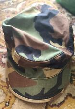 US Military Issue BDU Woodland Camouflage Hot Weather Cap, Size 7.5 (7-1/2) picture