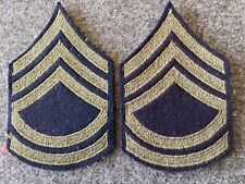 Original WWII US Army OD Wool Shirt & Jacket Sergeant First Class Chevrons picture