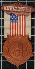 Ladies of the Grand Army of the Republic Treasurer 1886 GAR MEDAL Flag Ribbon  picture