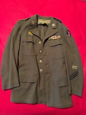 1942 dated WWII 95th Division OD Wool Coat - laundry Number - PH & SS ribbon picture
