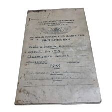 WWII 1943 NAMED Pilot Rating Book Class 43-H Birmingham Alabama - RARE picture