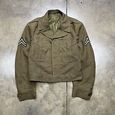 WWII 40s Ike Eisenhower US Army Corporal Field Jacket Wool Laundry Number MODA picture