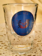 JAG SHOT GLASS JUDGE ADVOCATE GENERAL'S CORPS LIBBEY BLUE GOLD MILITARY LAW. picture
