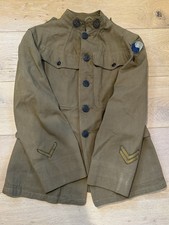 WWI US Army M1912 Summer Cotton Tunic 29th ID Theater Bullion Patch WOUND STRIPE