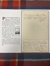 Gen. P.G.T. Beauregard, CSA (Signed, Initials, Autograph Note) AUTHENTIC picture