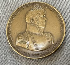 NAVAL BRONZE MEDAL M.C. OLIVER H. PERRY (1818-60) F. FURST ARTIST 65 Mm