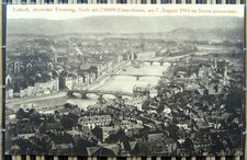 WWI. Liège, German fortress, city taken by storm on August 7, 1914. Postcard