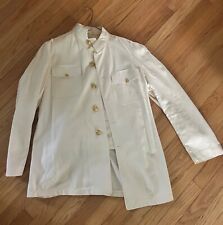 Vintage U.S. Navy white uniform N.S. Meyer Inc. Brass Eagle jacket pant glove  picture