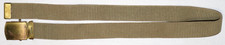 ORIGINAL NAMED KOREAN WAR LIGHT OD WEB TROUSER BELT WITH BRASS FRICTION BUCKLE