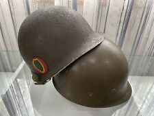 WW2 WWII FS SB Front Seam M1 Helmet with Liner Post-24th infantry Division picture