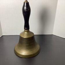 Vintage Large School House Hand Bell Engraved Victory Sword June 1944 Normandy picture