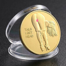 Heads I get Tail Tails I get Head Adult Gold Coin Sexy Lucky Men Funny Gift Coin picture