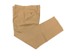 US Military Vintage Khaki Tropical Uniform Pants 36 Finesilver Permanent Crease picture