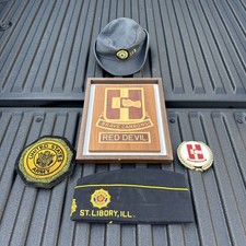 5 Piece Group Lot Of U.S. Army “Brave Cannons Red Devil” Veterans Items