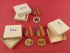 Soviet Russian Army Long Irreproachable Service Medals LOT OF 3 +ORIG BOXES MINT