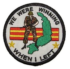 VIETNAM WE WERE WINNING WHEN I LEFT PATCH SERVICE RIBBON COUNTRY MAP VETERAN