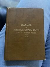 Manual of Interior Guard Duty United States Army 1914 Vintage Hard Cover picture