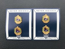 Two Pairs  VENEZUELA  ARMY OFFICER National Crest Insignia Pins Hugo Chavez