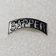 Sapper Military Pin Insignia Black Enamel Clutch Back P14122 Combat Engineer