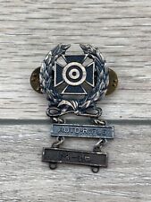 Iron Cross M16 Auto Rifle Shooter Badge Lapel Pin Badge Sterling Filled WW2 Era picture