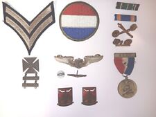 Lot Of 12 WW2 Items, Liaison Wings, Patches, Semper Paratus Pins, 1931 Medal picture