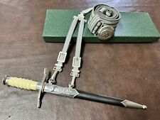 VINTAGE EAST GERMAN OFFICER’S  DAGGER AND SCABBARD WITH BELT GREAT CONDITION picture