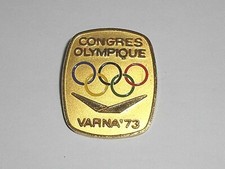 Varna 1973 OLYMPIC Congress Session PARTICIPANT Badge Sign Pin Bertoni Milano