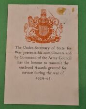 100% Original WW2 Army Medal Star Certificate 1 medal picture