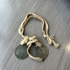 Vtg Matching Pair WW1 US Army Dog Tags Sgt. Harry H. Hanes Serial #6753533 Cord picture