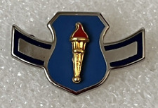 US Air Force JROTC Enamel Chevron Torch Uniform Lapel Pin Airman picture