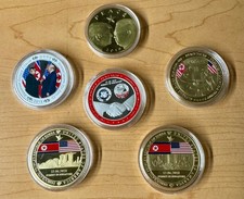 Collectors item President Trump Kim Jong Un 2018 Summit Challenge coin set