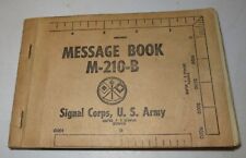 1943 WWII US Army Signal Corps Message Book M-210-B Vintage picture