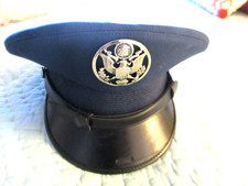 Bernard Cap Co. U.S. Air Force Service Dress Cap Blue Wool Black Visor 6 7/8