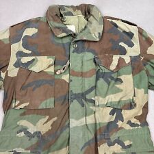 Vintage US Military Field Coat Mens Medium Long Green Cold Weather Woodland picture
