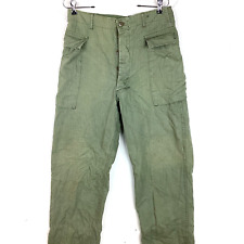 Vintage Us Military Hbt Trousers Size 34x31 Green 40s 50s picture