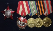 Soviet Award Grouping Set Order of the Red Banner Order of the Red Star Document