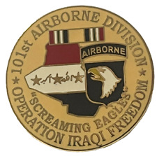 U.S. ARMY 101st AIRBORNE DIV OIF VETERAN w/CAMPAIGN RIBBON HAT or LAPEL PIN P347 picture