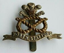 North Staffordshire (Stafford) Regiment Cap Badge - Slider to Rear - Bi metal picture