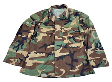 US Military SOF Raid Modified Woodland Camo Jacket Shirt w/ IR Tabs Large Short picture
