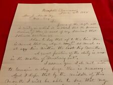 CIVIL WAR IOWA SANITARY COMMISSION LETTER MEMPHIS TENN 1865 MUSTERING OUT 1763 picture