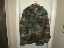 US ARMY FIELD JACKET, COLD WEATHER, SIZE MEDIUM REGULAR, WOODLAND CAMO picture