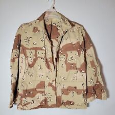 Military Mens Shirt Medium Long Sleeve Button Down Short Brown Tan Camouflage picture